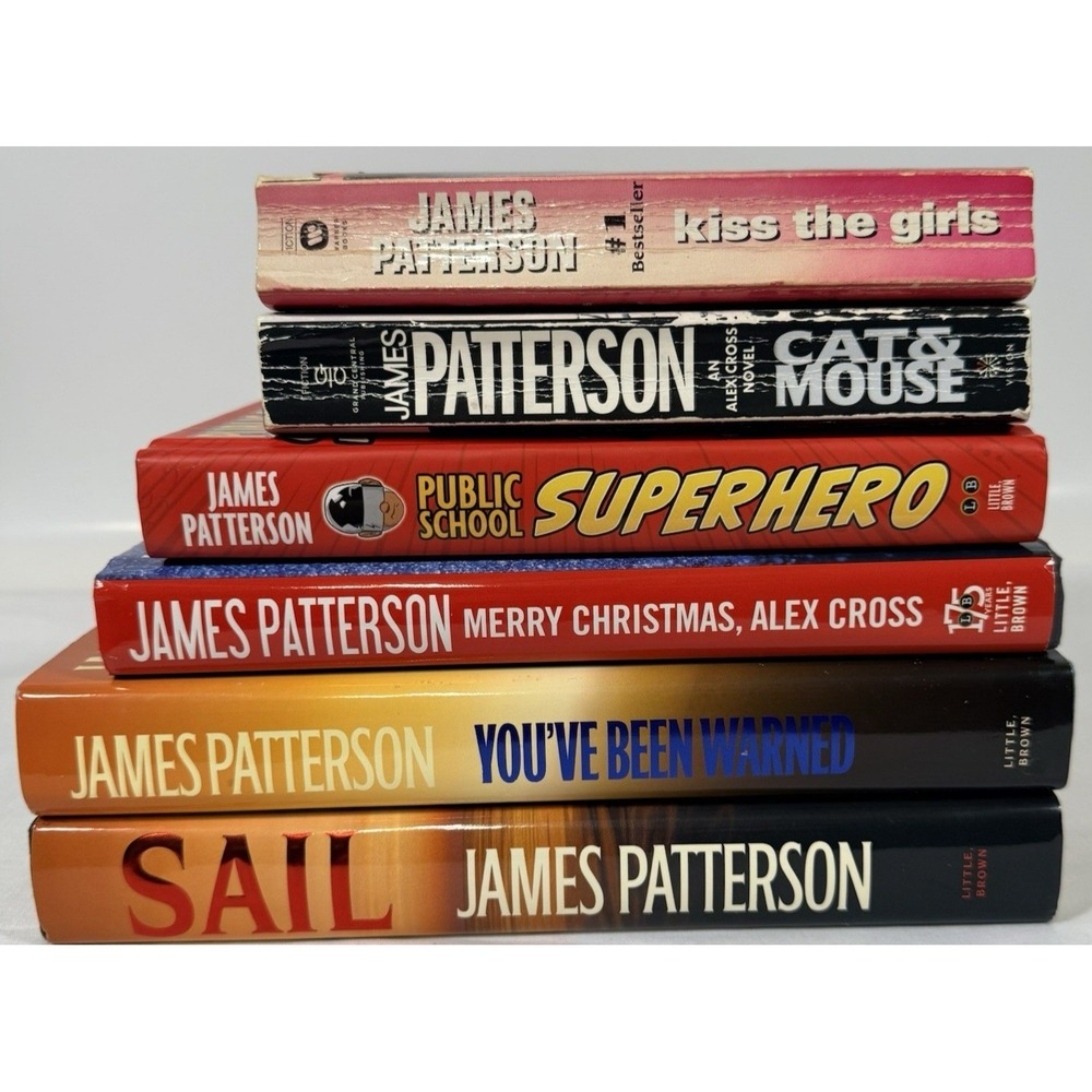 James Patterson Book Lot Adult & Kids 6 Books Multicolor Thriller Mystery Mix